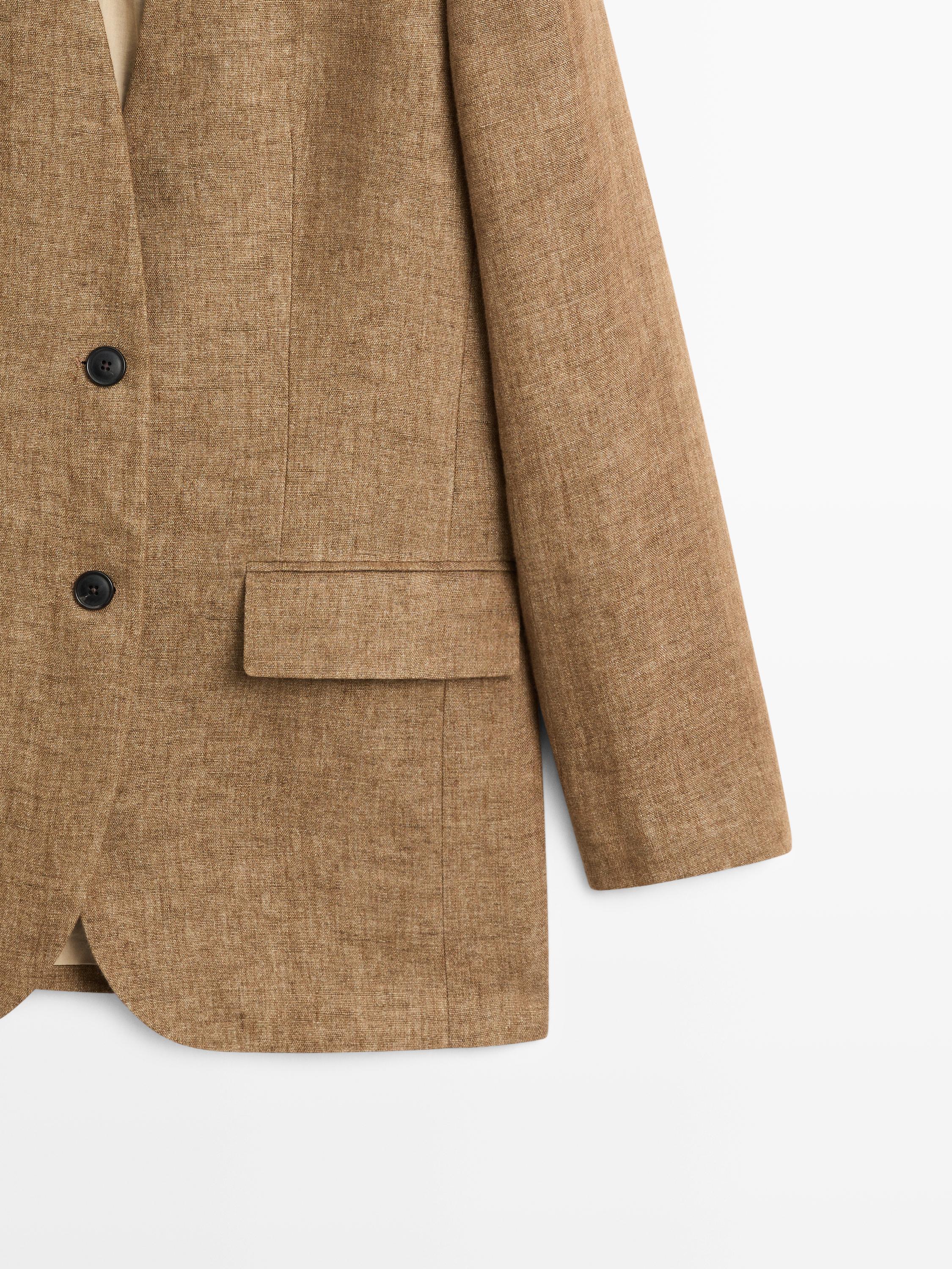 100% linen melange suit blazer